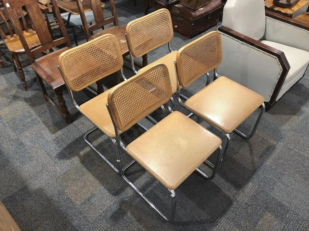 Four Mid-Century Wycombe Backed Dining Chairs Image 1++