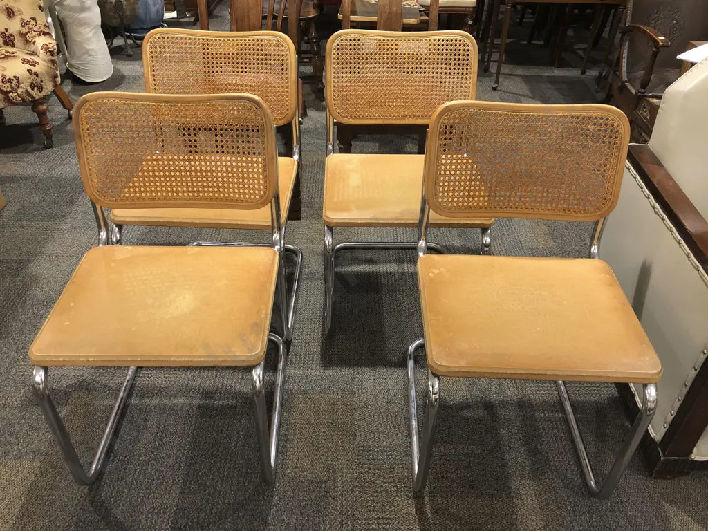 Four Mid-Century Wycombe Backed Dining Chairs Image 1++