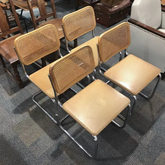 Four Mid-Century Wycombe Backed Dining Chairs