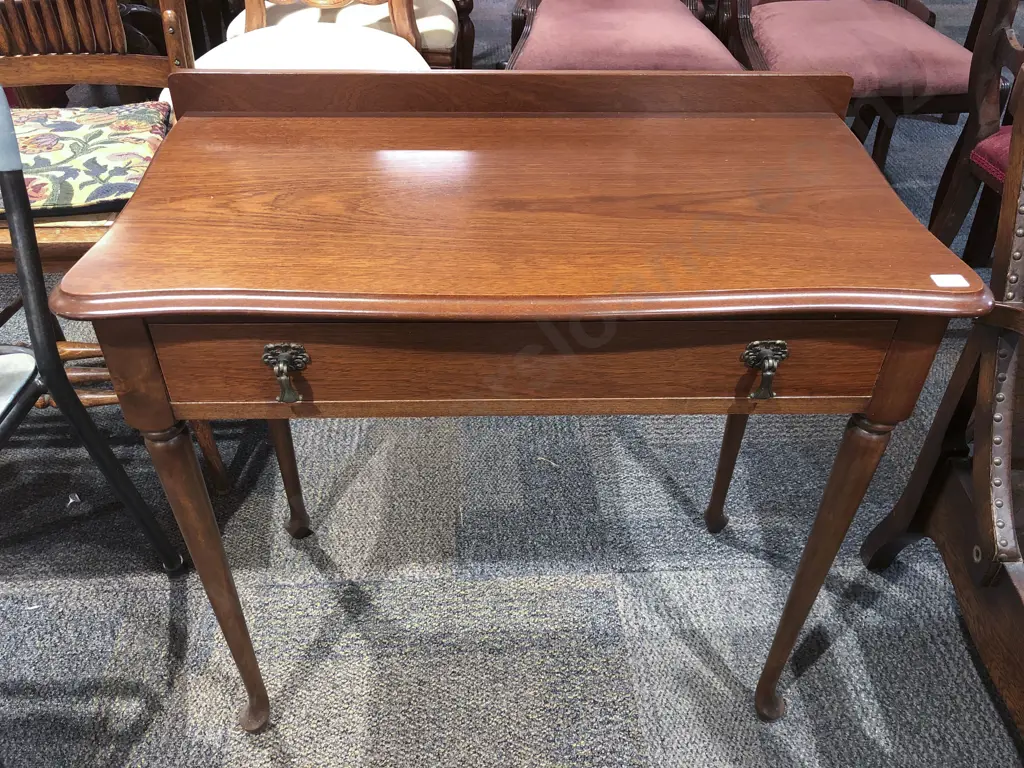 Mahogany Single Drawer Telephone Table Image 1++