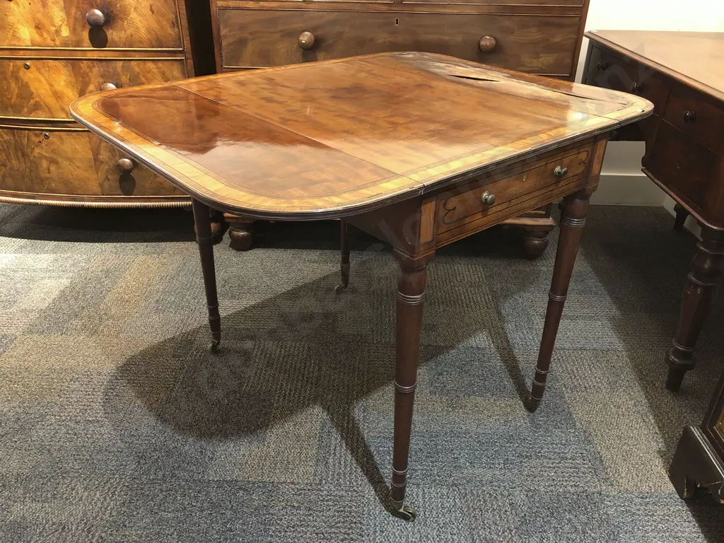 Early Victorian Single Drawer Side Table Image 1++