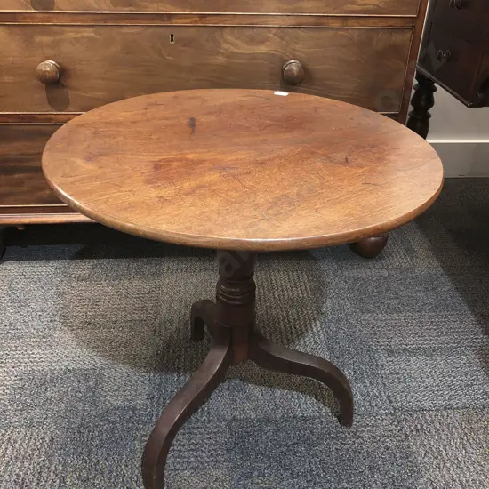 Mahogany Tripod Based Snap Top Wine Table