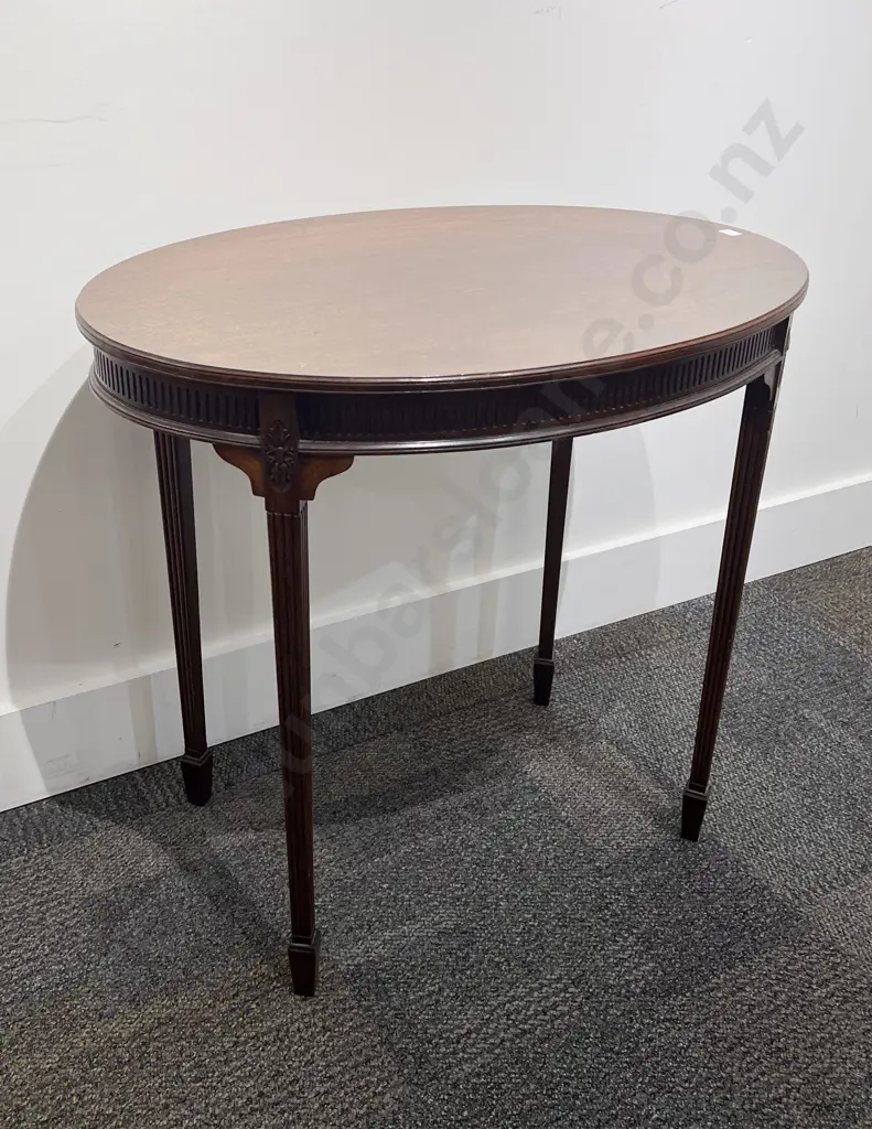Mahogany Oval Side Table Image 1++