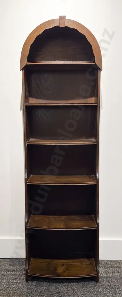 Slender Bookcase with Graduating Shelves Image 1++