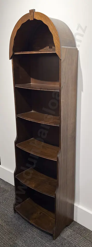 Slender Bookcase with Graduating Shelves Image 1++