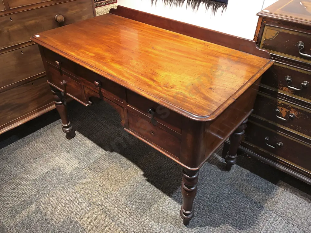 Victorian Mahogany Desk Image 1++