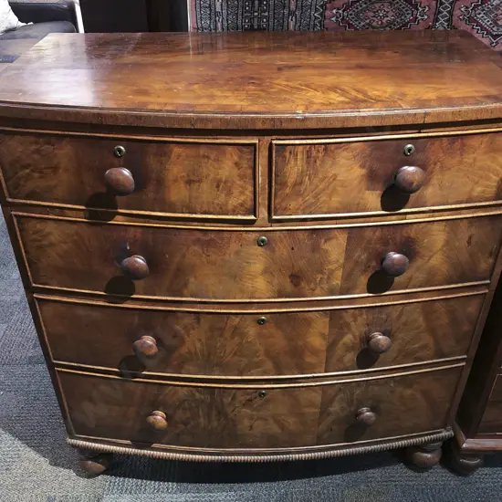 Victorian Bowfront Chest of Drawers