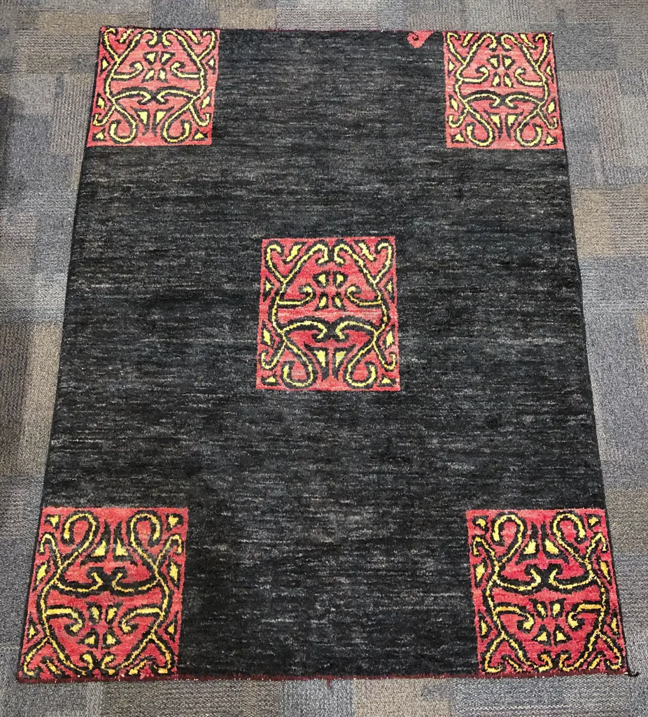 Hundertwasser Inspired Ghazni Woolen Floor Rug Image 1++