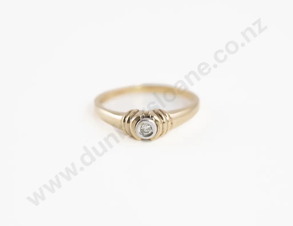As New 9ct Solitaire Diamond Ring Image 1++