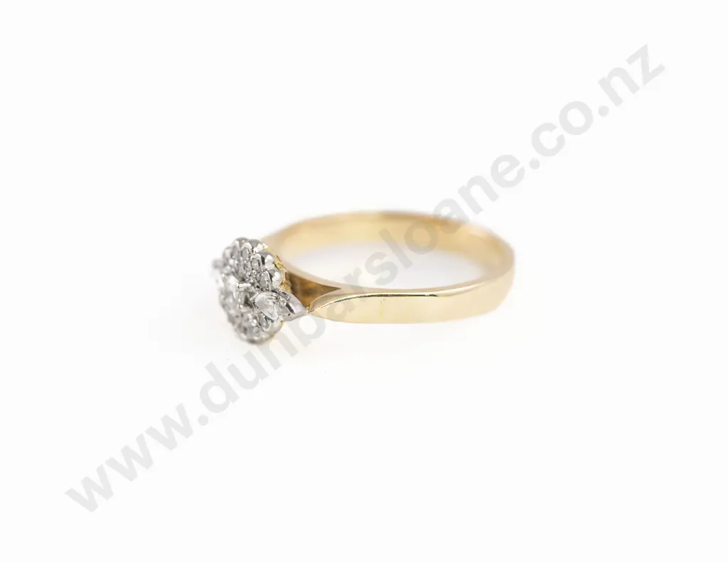 18ct 13stone Diamond Cluster Ring Image 1++