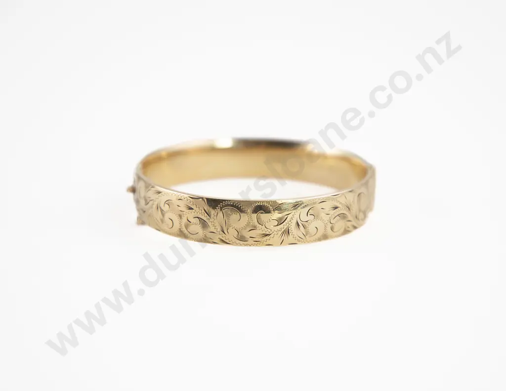 9ct Metal Core Hinged Snap Bangle Image 1++