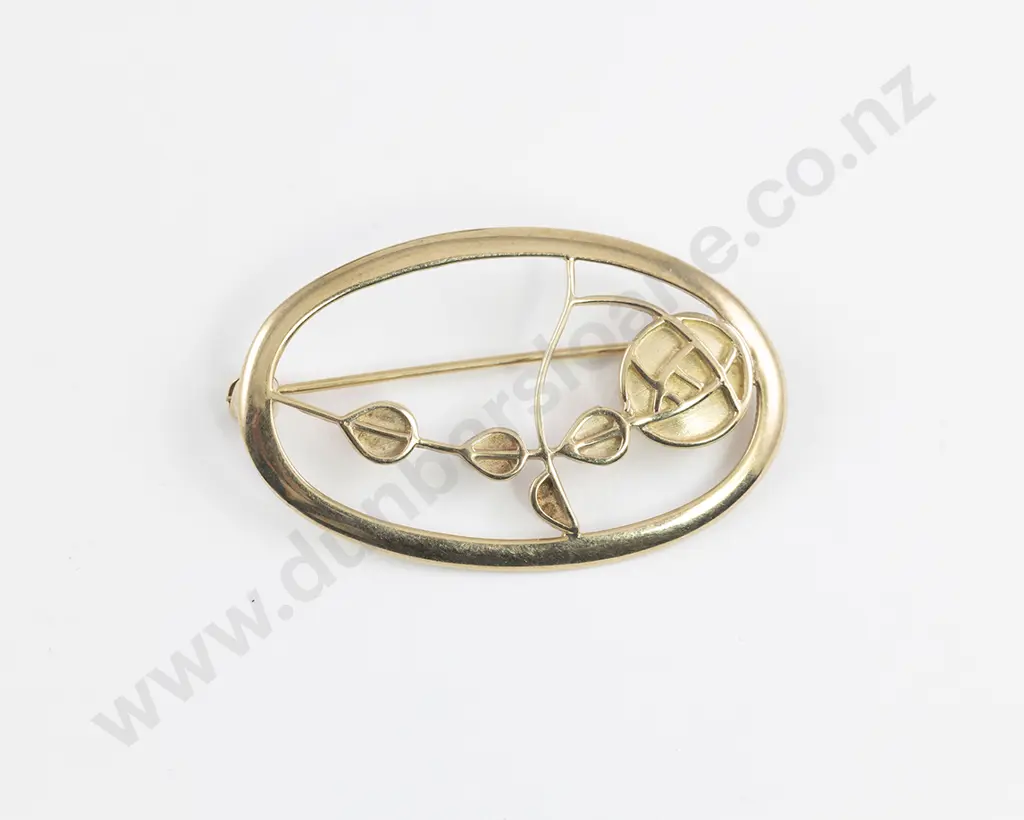 9ct Rennie Mackintosh Design Brooch Image 1++