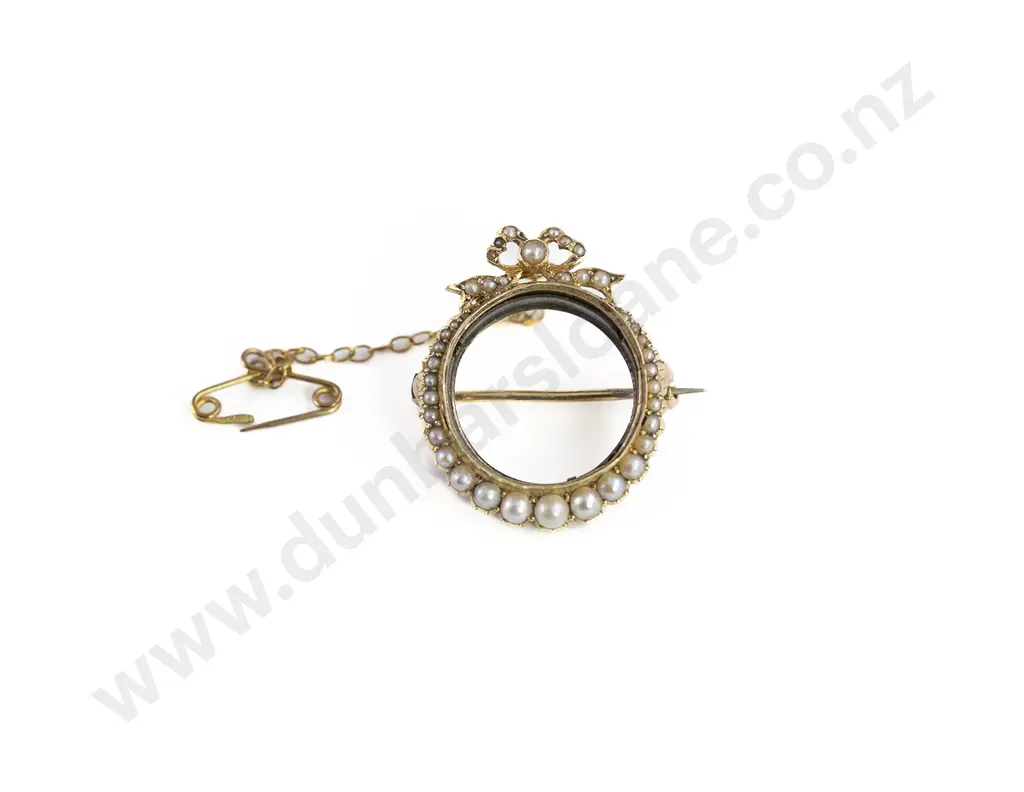 Edwardian 15ct Pearl Locket Frame Image 1++
