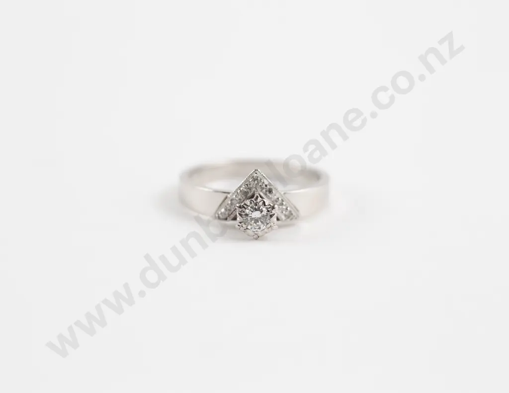 All Platinum Solitaire Diamond Ring Image 1++