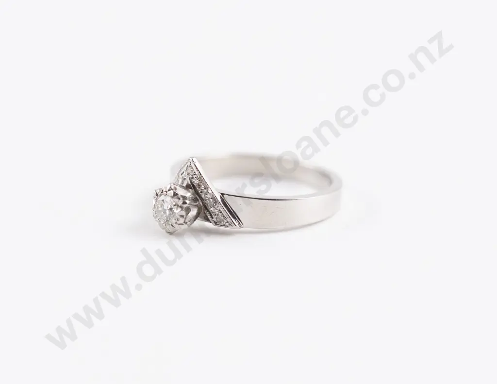 All Platinum Solitaire Diamond Ring Image 1++