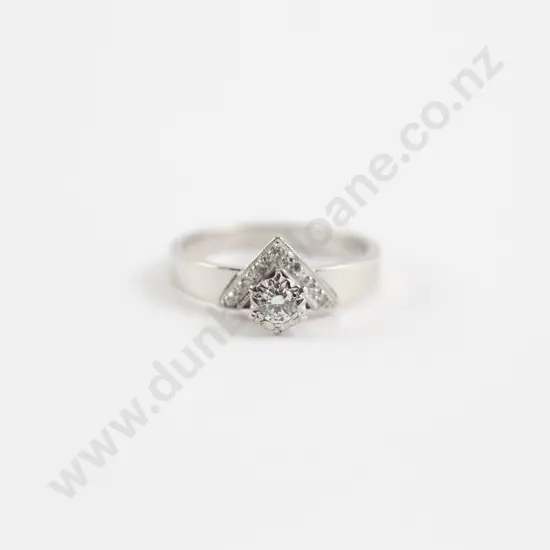 All Platinum Solitaire Diamond Ring