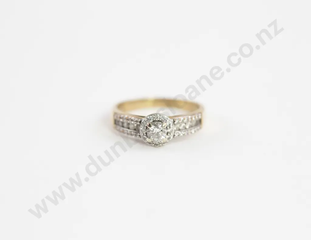 9ct Modern Design 51stone Diamond Cluster Ring Image 1++