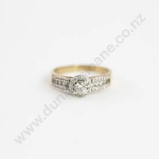 9ct Modern Design 51stone Diamond Cluster Ring