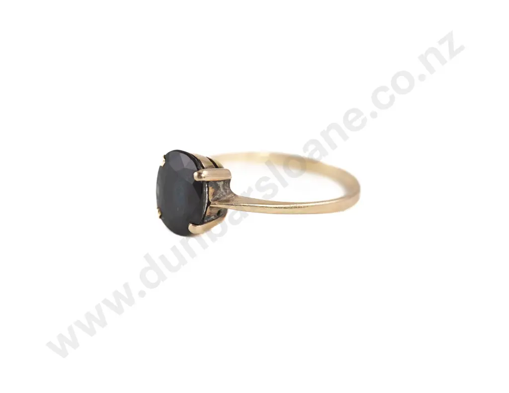 14ct Single Sapphire Ring Image 1++