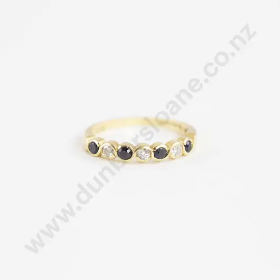 18ct Seven Stone Sapphire and Diamond Eternity Band