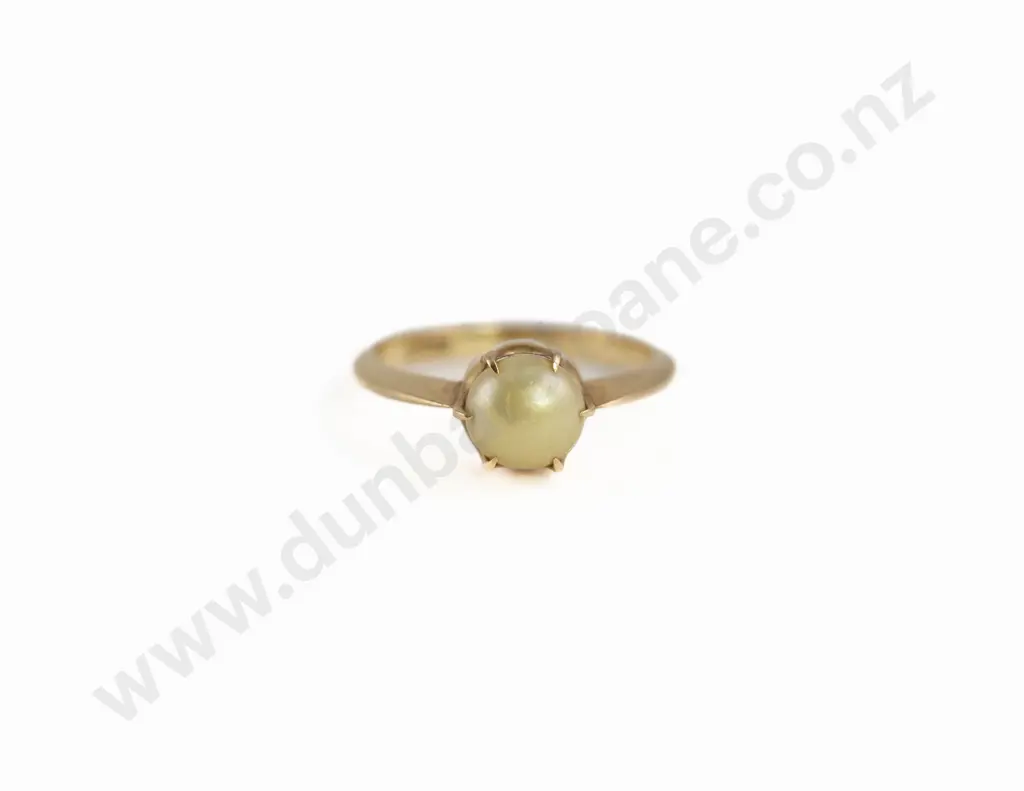 Victorian 18ct Single Natural Pearl Ring Image 1++
