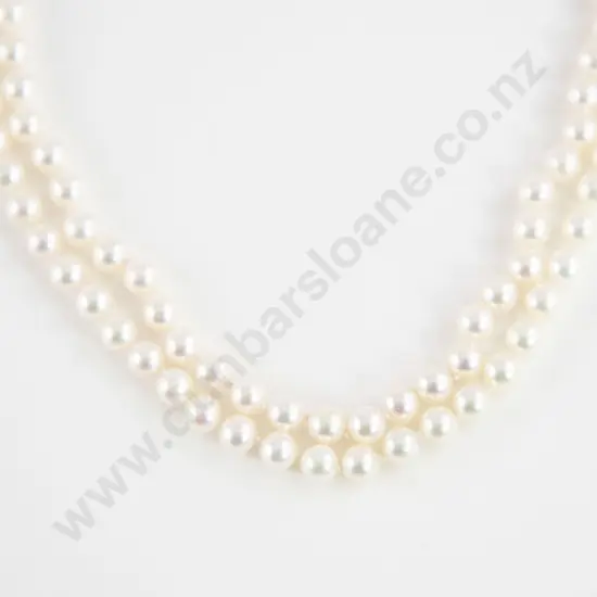 Uniform Double Strand Cultured Pearl Necklace