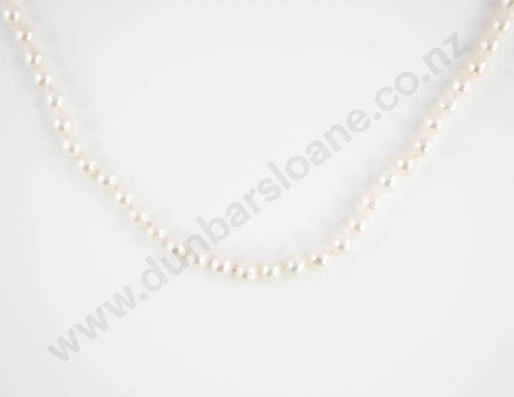 Uniform Single Strand Cultured Pearl Necklace Image 1++