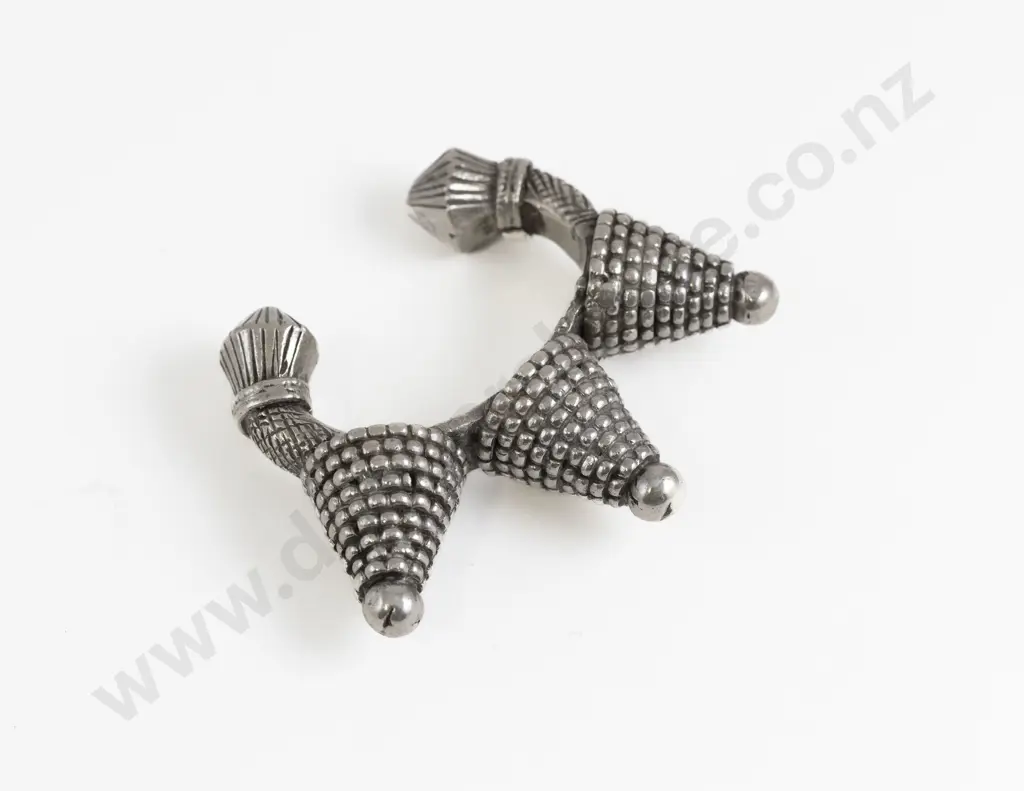 Antique Yemeni Silver Metal Tribal Bangle Image 1++