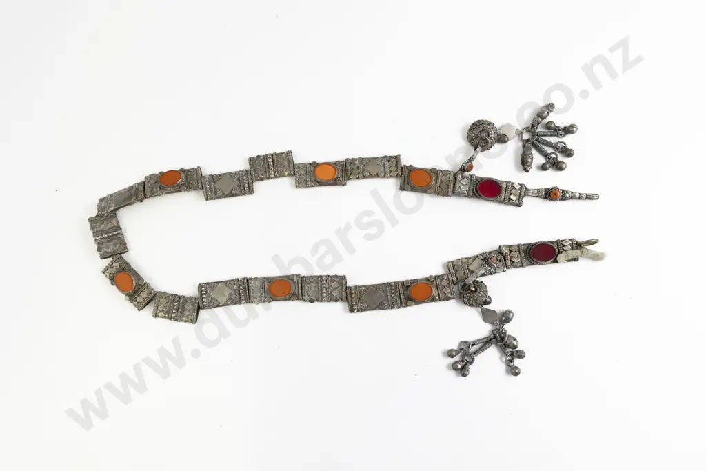 Antique Yemen Tribal Silver Metal Waist Band Image 1++