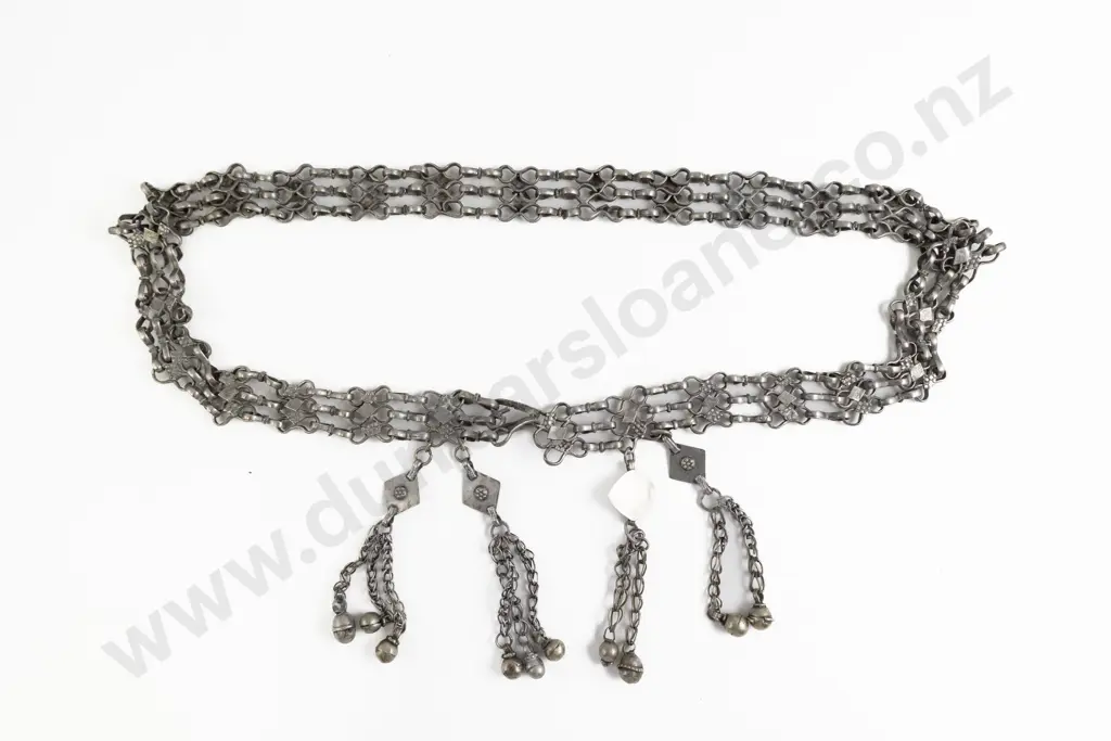 Antique Yemen Tribal Silver Metal Waist Band Image 1++