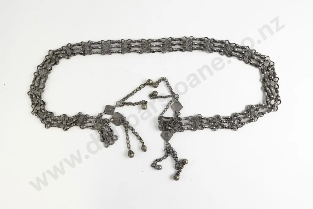 Antique Yemen Tribal Silver Metal Waist Band Image 1++