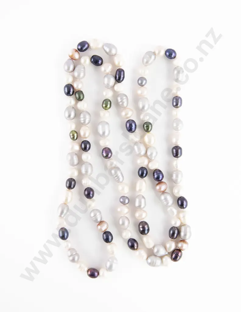 Single Strand Multicolour Freshwater Pearl Necklace Image 1++