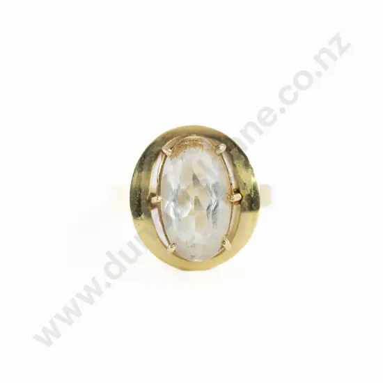 14ct Single Rock Crystal Dress Ring