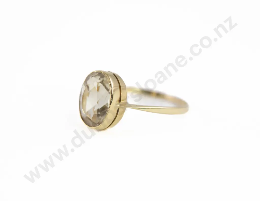 9ct Single Citrine Dress Ring Image 1++