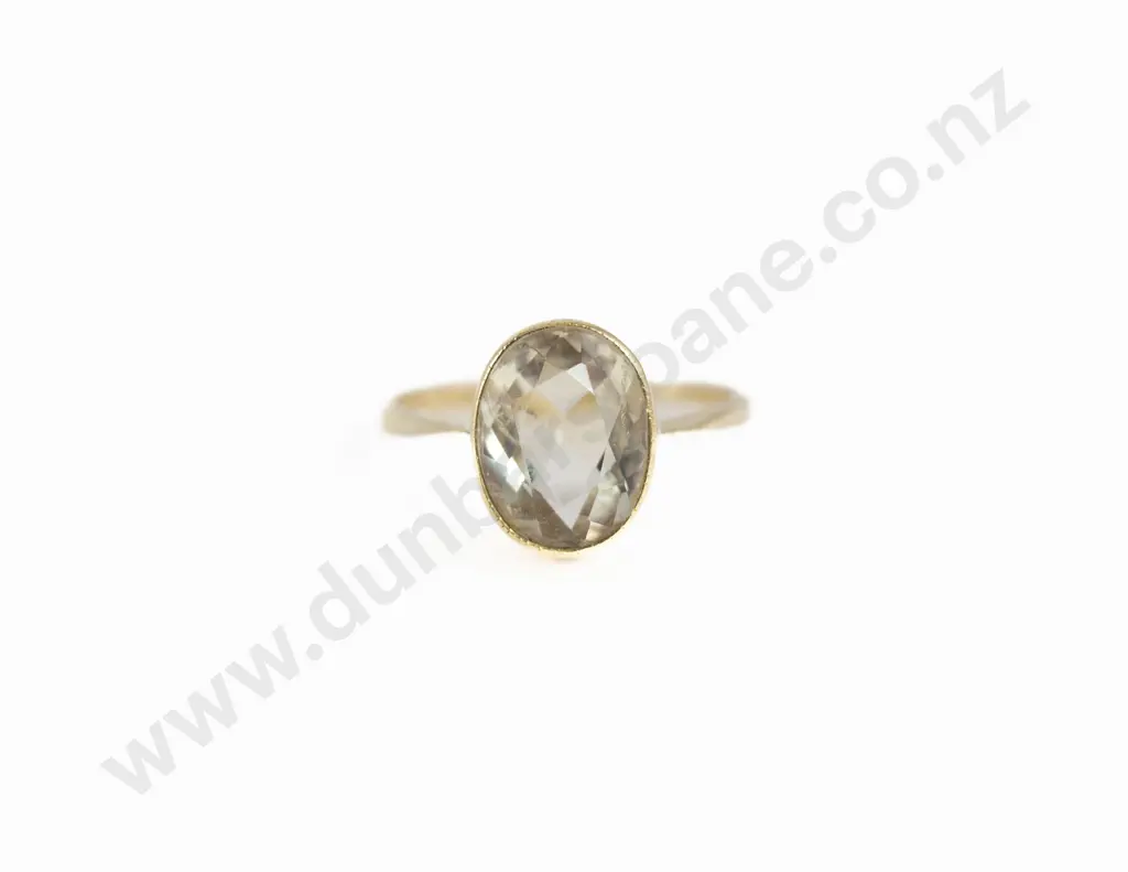 9ct Single Citrine Dress Ring Image 1++