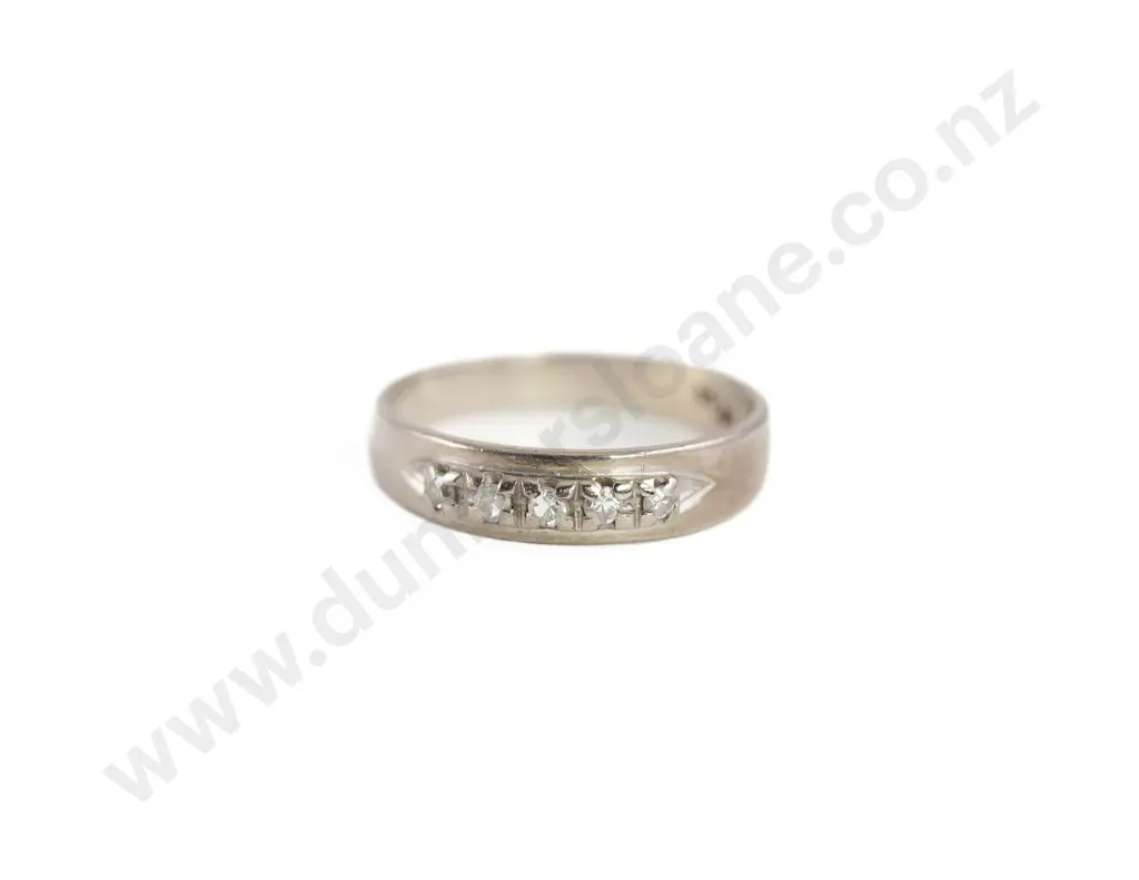 18ct White Gold Five Stone Diamond Eternity Band Image 1++