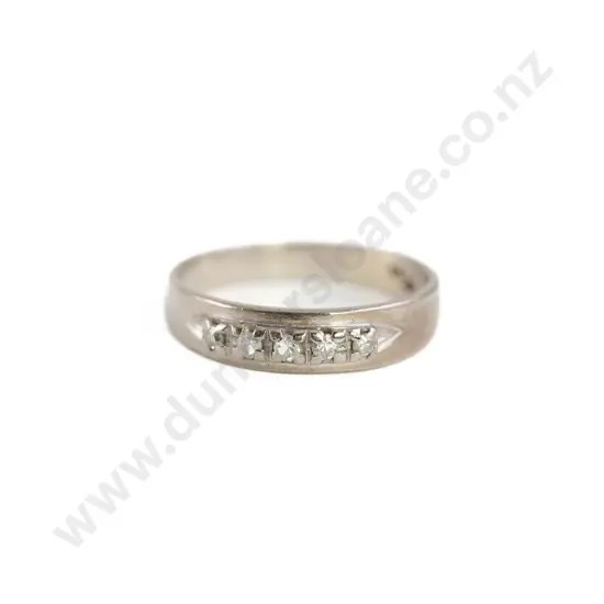 18ct White Gold Five Stone Diamond Eternity Band