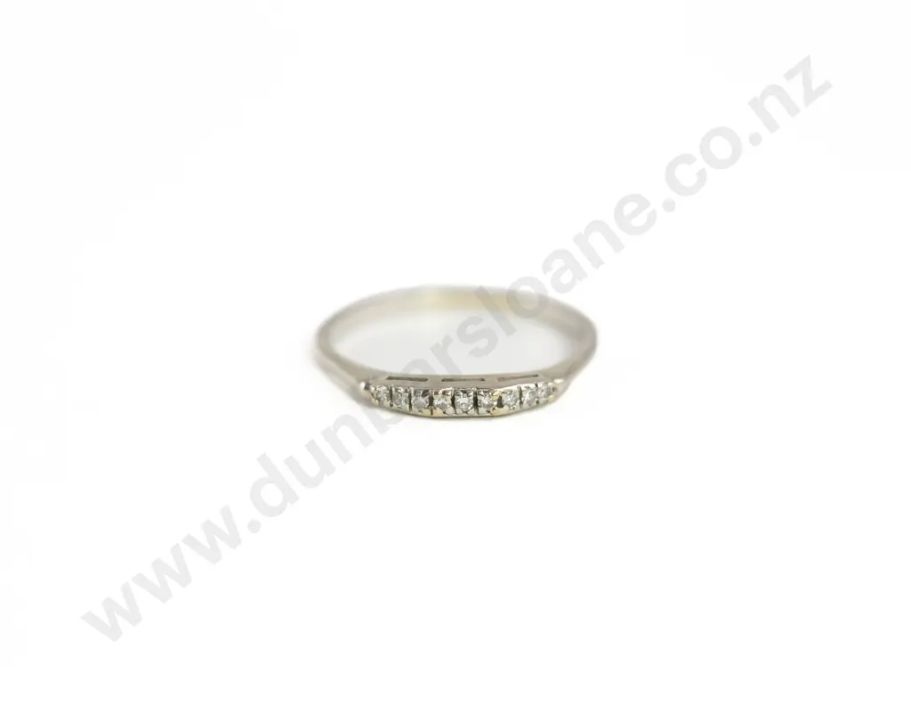 14ct White Gold Nine Stone Diamond Eternity Band Image 1++