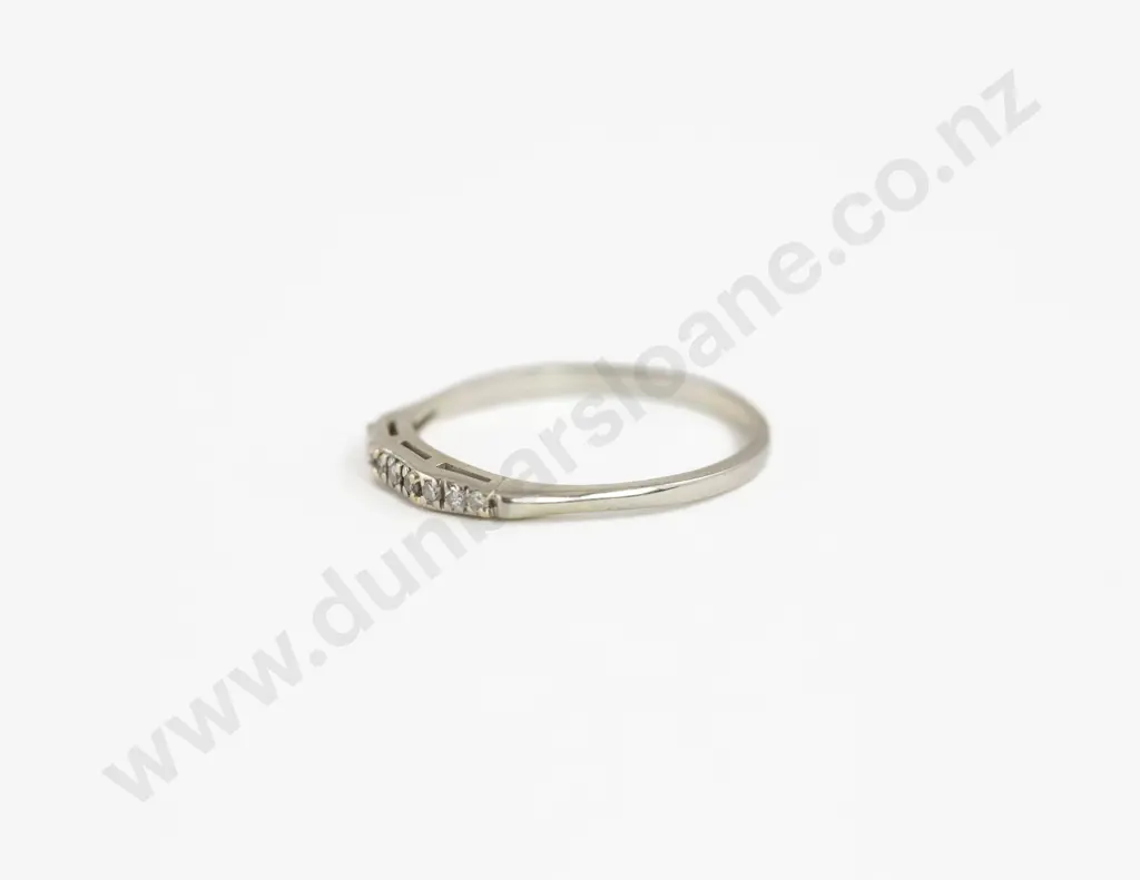 14ct White Gold Nine Stone Diamond Eternity Band Image 1++