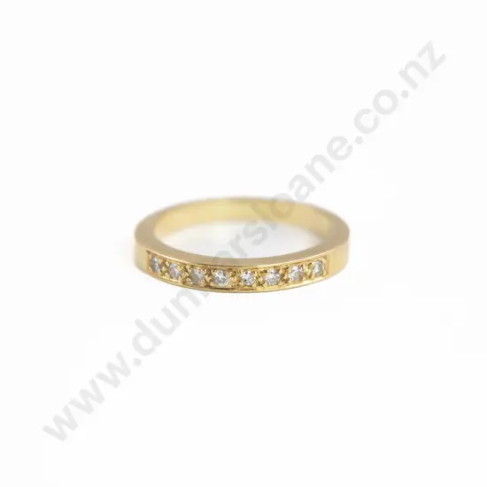 French 18ct (Eagle Head Hallmark) Eight Stone Diamond Eternity Band