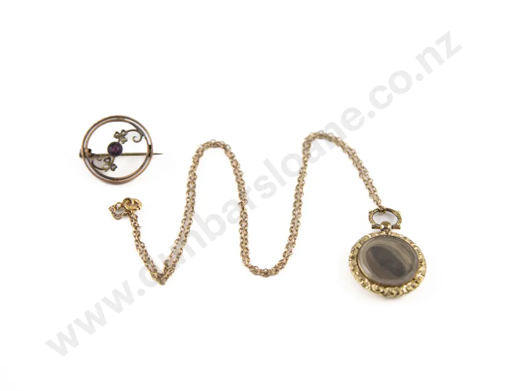 Victorian Gold Plated Double Sided Photo/Hair Locket Image 1++