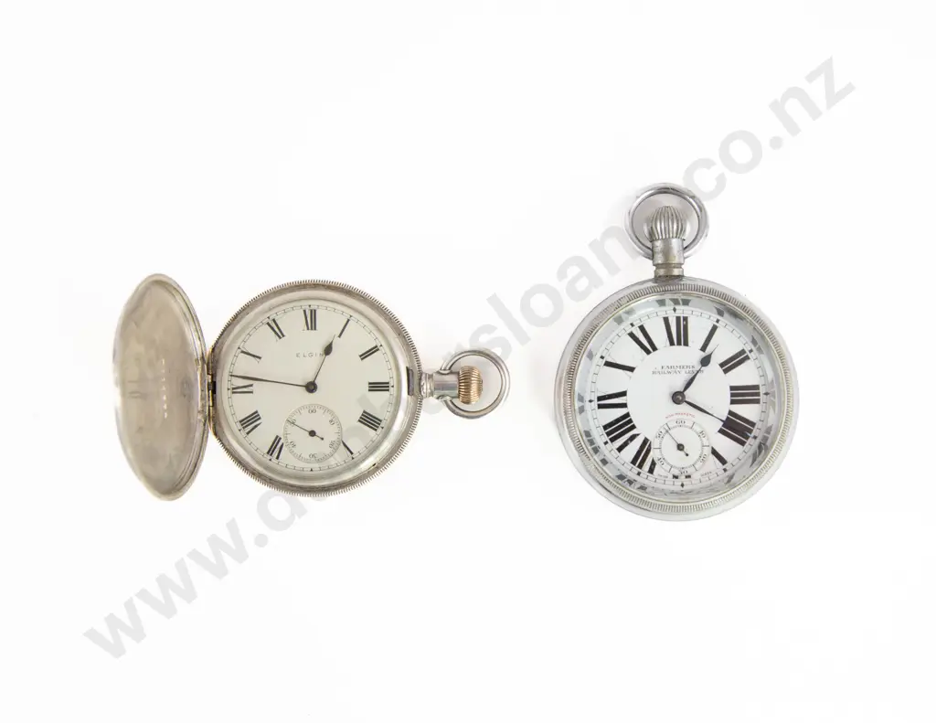 Elgin S/S Hunter Cased Pocket Watch Image 1++