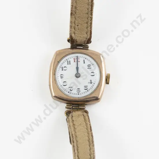 Vintage 9ct Cased Manual Wind Wrist Watch