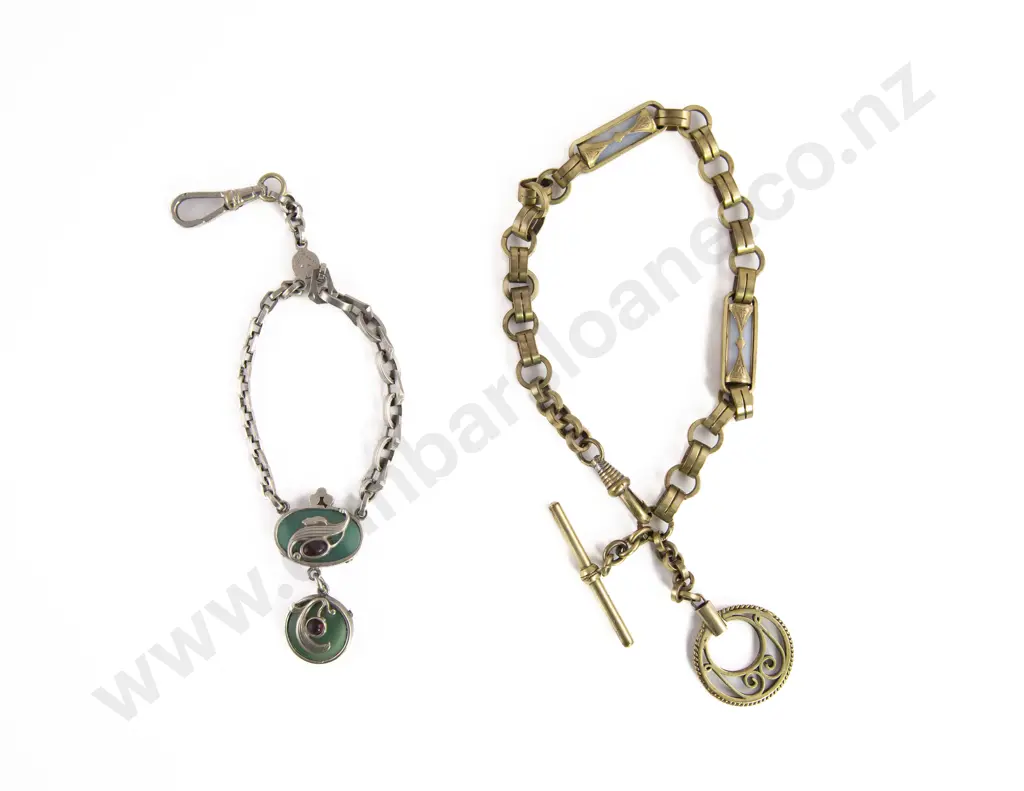 Art Nouveau Silver Plate Fancy Watch Fob Image 1++