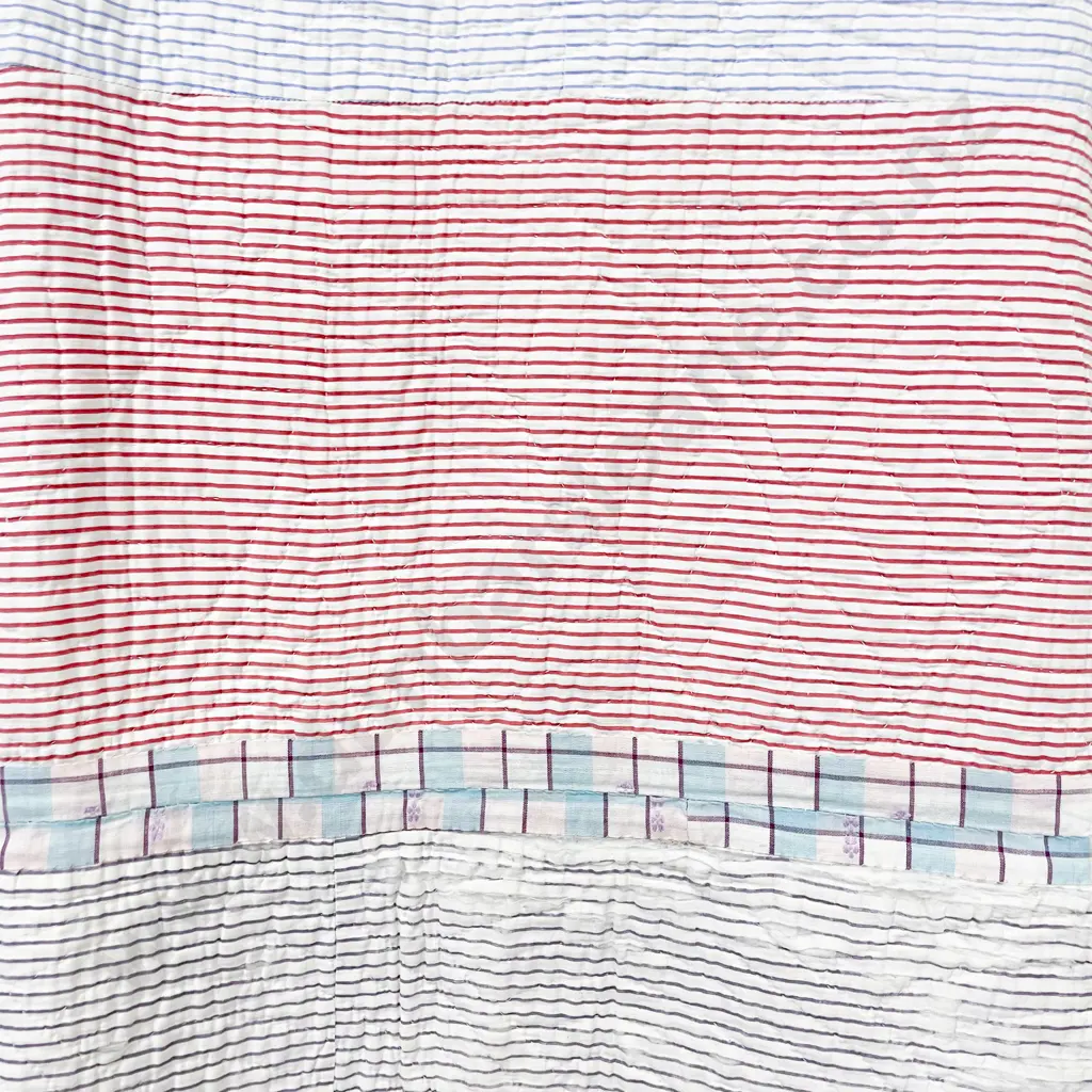 Vintage All Hand Stitched Quilted Quilt Image 1++