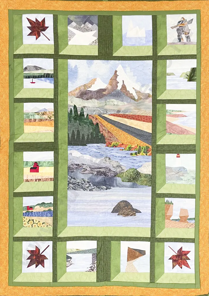 Modern Machine Quilt 'Windows Across Canada' by Dianne Milani 2007 Image 1++