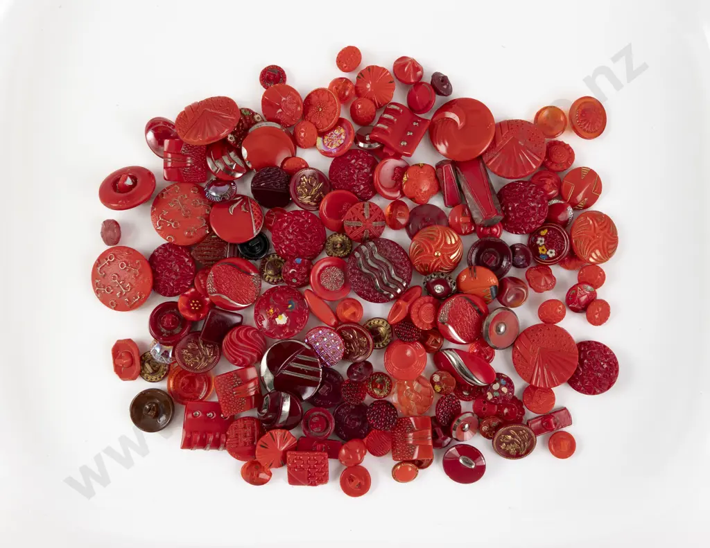 Collection Red Glass Buttons Image 1++
