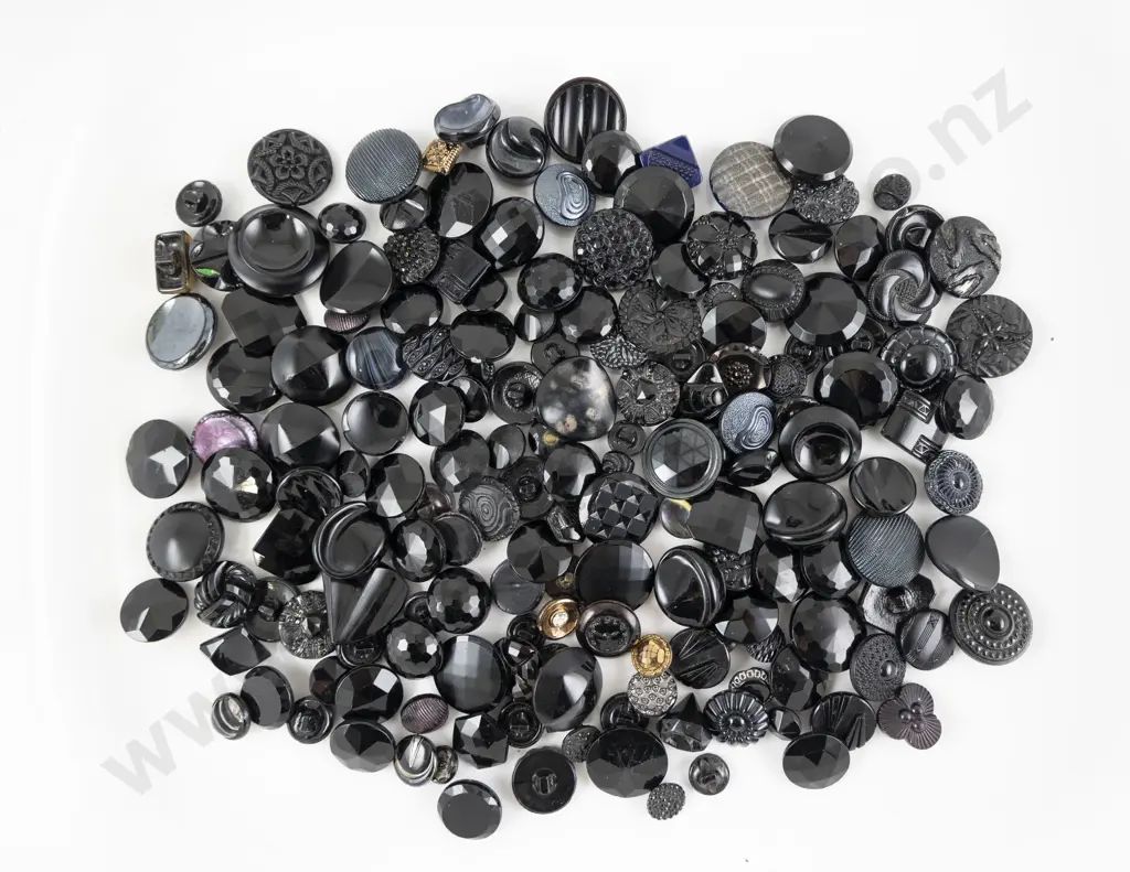 Collection Black Glass Buttons Image 1++
