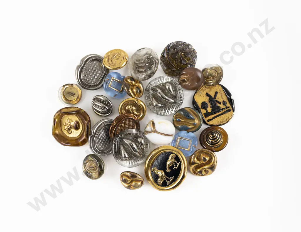 Collection Pressed Glass Buttons Image 1++