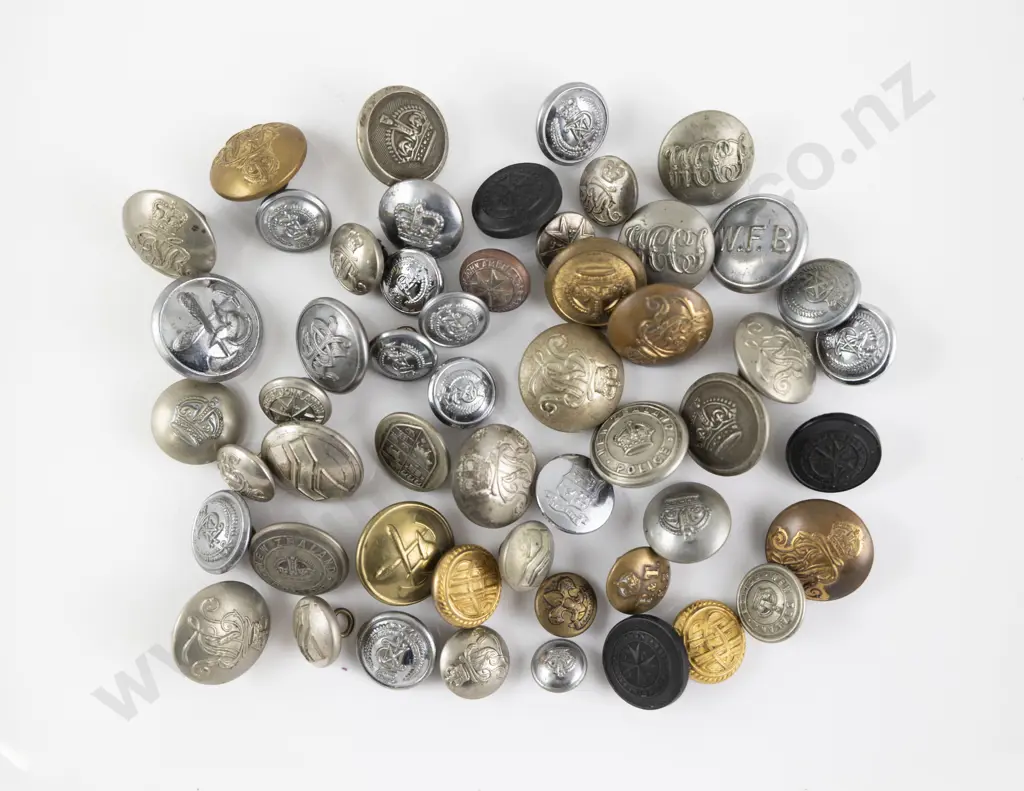 Collection Metal Service Buttons NZ Police Ambulance and others Image 1++